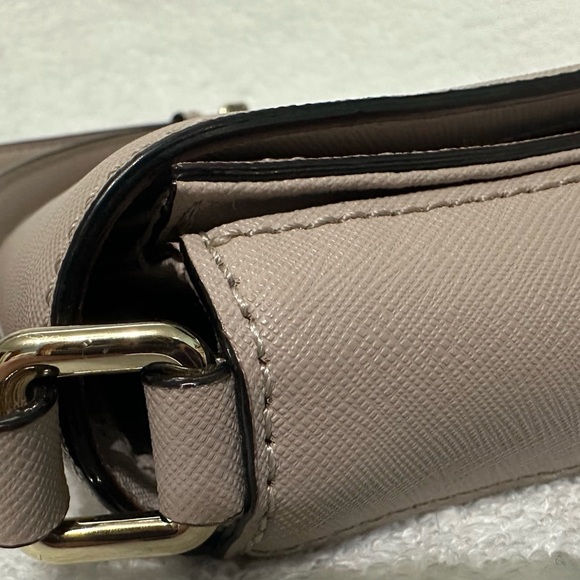 -SOLD-Kate Spade Emmie Flap Pebbled Leather Crossbody Bag Rose Smoke K8215 - Picture 11 of 15